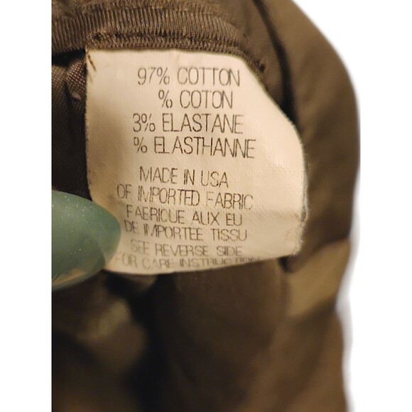 THEORY Women's Size 12 Olive Pants Bootcut Low Rise Cotton Blend Career Core - Picture 3 of 4